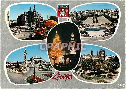 Moderne Karte Limoges Haute Vienne L Hotel de Ville Les Jardins du Champ de Juillet