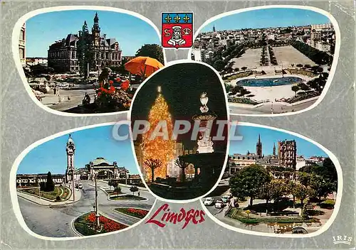 Moderne Karte Limoges Haute Vienne L Hotel de Ville Les Jardins du Champ de Juillet