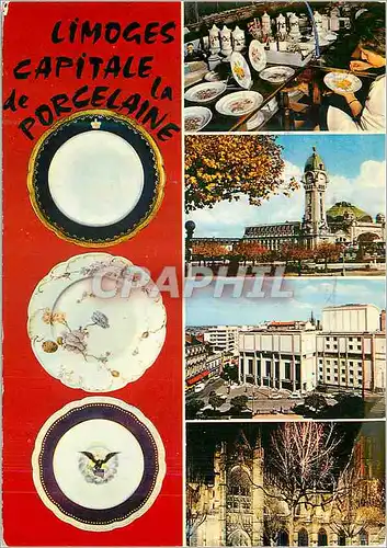 Moderne Karte Limoges Haute Vienne Capitale de la Porcelaine