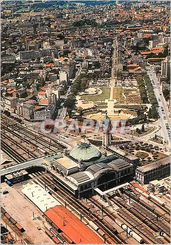 Cartes postales moderne Limoges Haute Vienne Vue generale aerienne Au premier plan la gare et les jardins