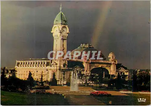 Moderne Karte Limoges Haute Vienne Arc en ciei au dessus de la gare des Benedictins