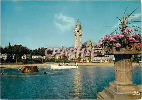 Moderne Karte Limoges Haute Vienne La gare des Benedictins et le jardin