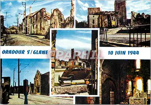 Moderne Karte Oradour sur Glane Hte Vienne Cite Martyre 10 Juin 1944 Militaria