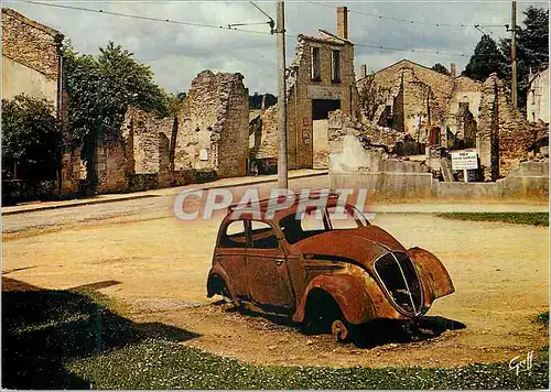 Cartes postales moderne Oradour sur Glane Haute Vienne Cite martyre 10 Juin 1944 Les nazis firent fusiler les hommes bru