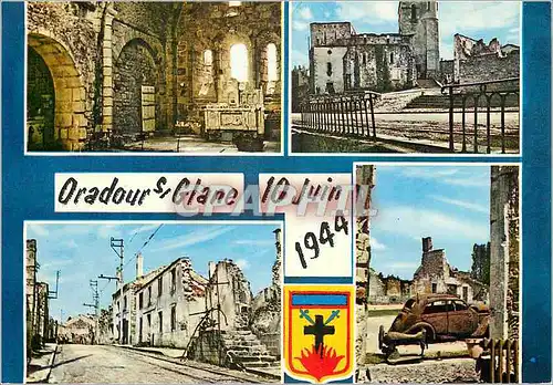 Moderne Karte Oradour sur Glane Haute Vienne Cite Martyre 10 Juin 1944 Militaria