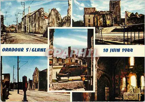 Cartes postales moderne Oradour sur Glane Haute Vienne Cite martyre 10 Juin 1944 Militaria