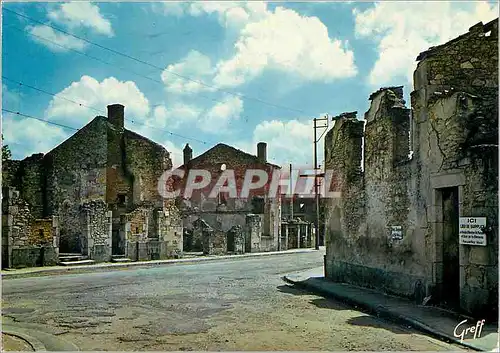 Moderne Karte Oradour sur Glane Hte Vienne Cite martyre 10 Juin 1944 Les nazis firent fusiler les hommes brule