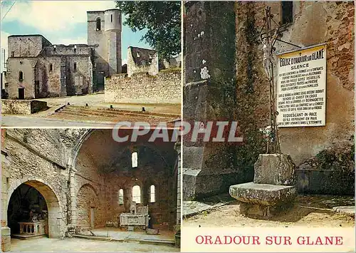 Moderne Karte Oradour sur Glane Haute Vienne Cite martyre 10 Juin 1944 L eglise ou furent brules par les nazis