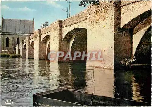 Cartes postales moderne Saint Junien Hte Vienne Le Pont Gothique du xiii siecle la Vienne et la chapelle Notre Dame xv s