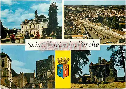 Cartes postales moderne Saint Yrieix La Perche Haute Vienne L hotel de ville Vue generale La collegiate du Moutier et la