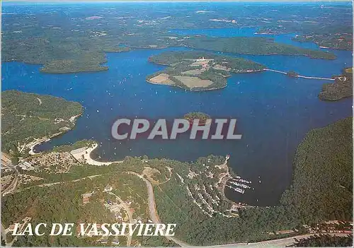 Cartes postales moderne Limousin La de Vassivieres Haute Vienne  et Creuse Lac artificiel L isle de Vassiviere reliee pa