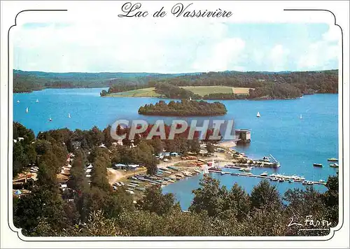 Moderne Karte Lac de Vassiviere Situe aux confins de la Hte Vienne Creuse et Correze Un des plus beaux lacs de