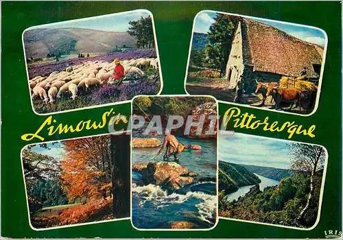 Moderne Karte Limousin Pittoresque Paysages du Limousin