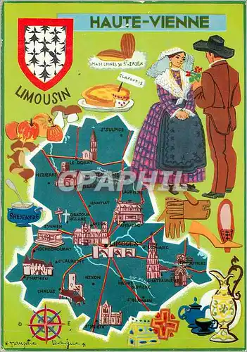 Cartes postales moderne Limousin Haute Vienne Les Departements Francais Vus Par Iris