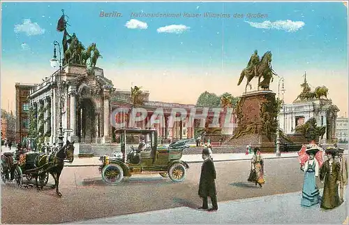 Cartes postales Berlin Nationaldenkmal Kaiser Wilhelm des Graben Automobile