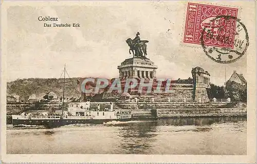 Cartes postales Coblenz Das Deutsche Eck Bateau