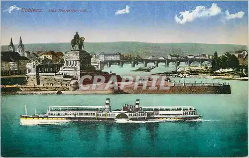 Cartes postales Coblenz Das Deutsche Eck Bateau