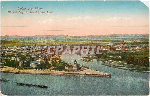 Cartes postales Coblenz a Rhein Die Mundung der Mosel in den Rhein