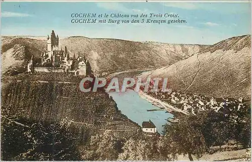 Cartes postales Cochem et le Chateau vus des Trois Croix