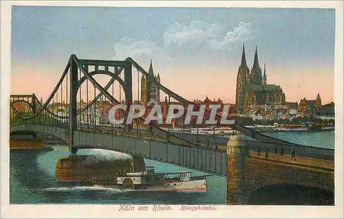 Cartes postales Koln am Rhein Kangebrucke Bateau