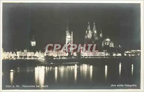 Ansichtskarte AK Koln a Rh Panorama bel Nacht