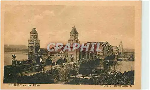 Ansichtskarte AK Cologne on the Rhine Bridge of Hohenzollern