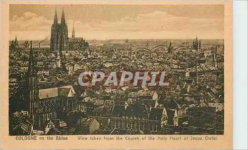 Ansichtskarte AK Cologne on the Rhine View taken from the Holy Heart of Jesus Christ