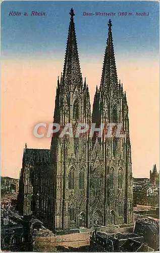 Ansichtskarte AK Koln A Rhein Dom Westseite