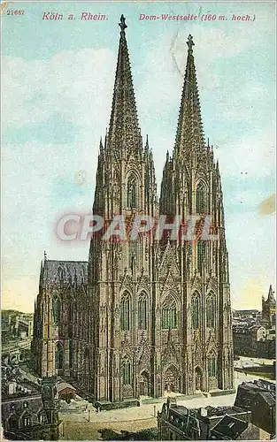 Ansichtskarte AK Koln a Rhein Dom Westseite