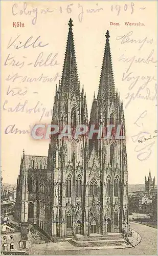 Cartes postales Koln Dom Westseite