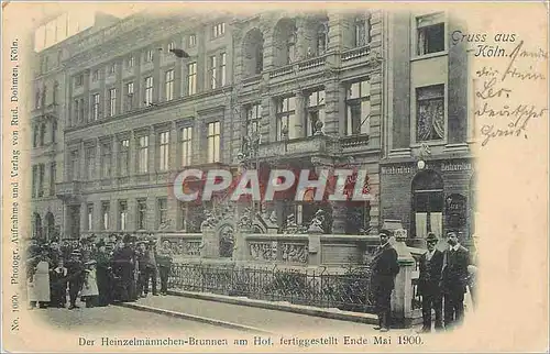 Cartes postales Gruss aus Koln Der Heinzelmannchen Brunnen am Hot fertiggestekkt Ende Mai