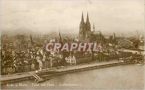 Ansichtskarte AK Koln a Rhein Total mit Dom Luftaufnahme