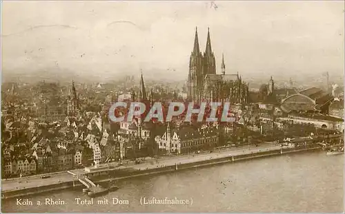 Cartes postales Koln a Rhein Total mit Dom Luftaufnahme