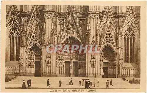 Ansichtskarte AK Koln Dom Haupteingang