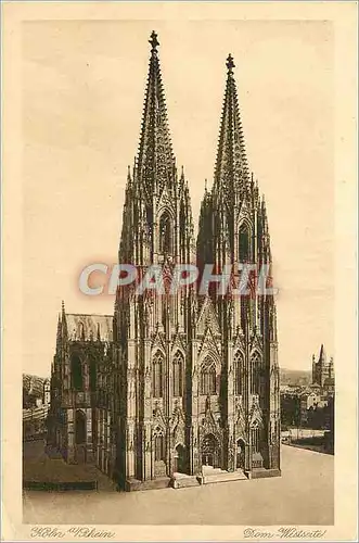 Ansichtskarte AK Koln a Rhein Dom Westseite