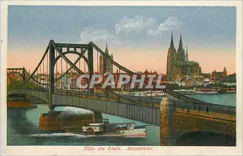 Cartes postales Koln am Rhein Kungebrucke Bateau