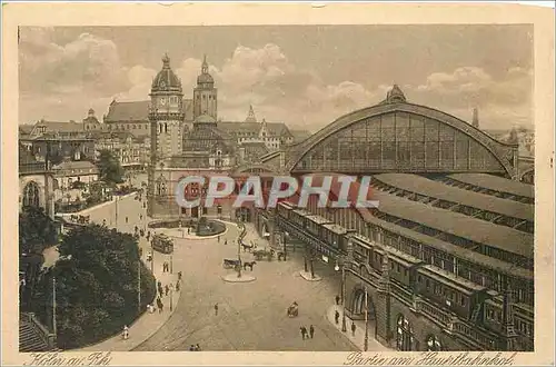 Ansichtskarte AK Koln a Rh Partie am Hauptbahnhof Trains