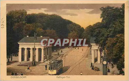 Ansichtskarte AK Dusseldorf Ratingger Tor Tramway