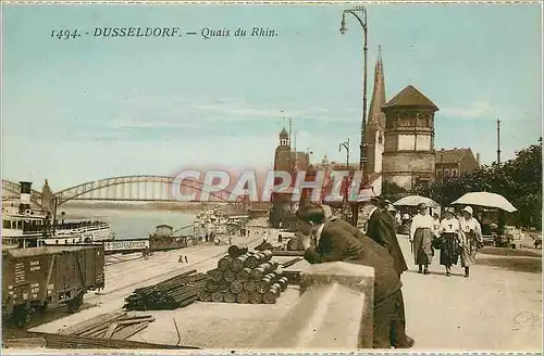 Cartes postales Dusseldorf Quais du Rhin