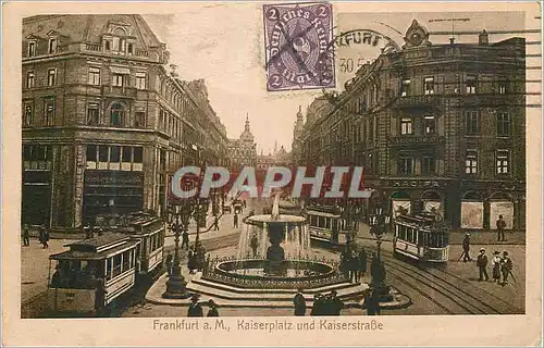 Cartes postales Frankfurt aM Kaiserplatz und Kaiserstrasse Tramway