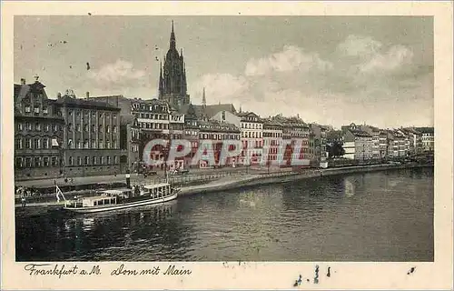 Cartes postales Frankfurt aM Dom mit Main Bateau