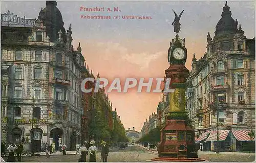 Cartes postales Frankfurt Kaiserstrasse mit Uhrturmchen
