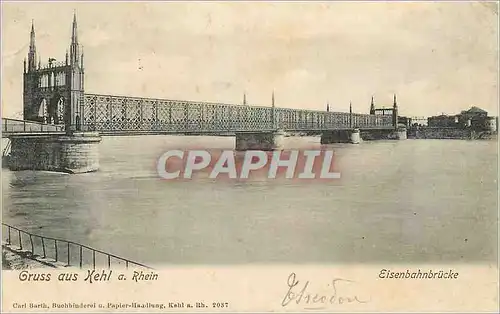 Cartes postales Gruss aus Kehl a Rhein Eisenbahnbrucke