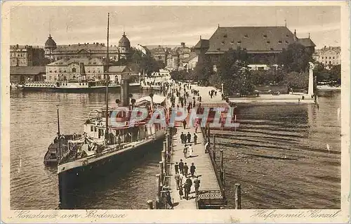 Cartes postales Konstanz am Bodensee Hafen mit Konail Bateau