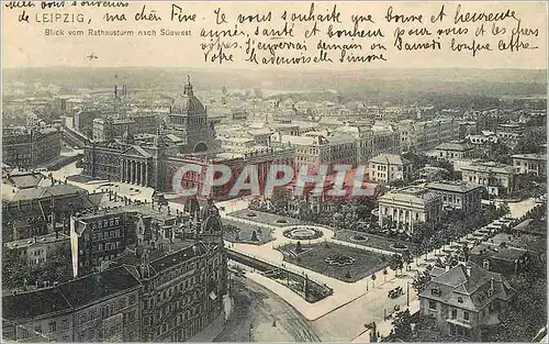 Cartes postales Leipzig Blick vom Rathausturm nach Suewest
