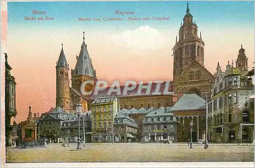 Cartes postales Mainz Markt mit Dom