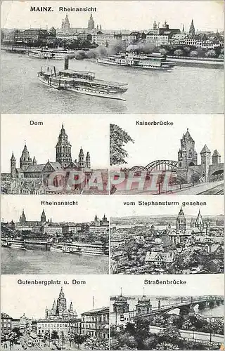 Cartes postales Mainz Rheinansicht