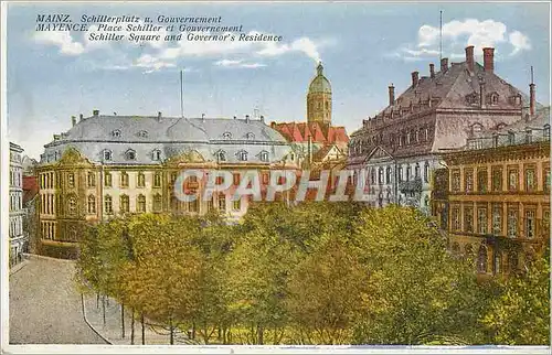 Cartes postales Mayence Place Schiller et Gouvernement