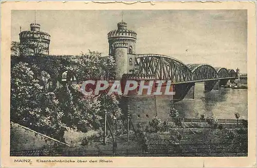 Cartes postales Mainz Eisenbahnbrucke uber den Rhein