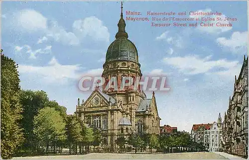 Ansichtskarte AK Mainz Kalserstrasse und Christuskirche